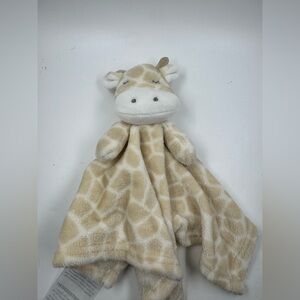 Tahari Giraffe Security Blanket Lovey Lovie Baby Plush 14” Square Tan Muted